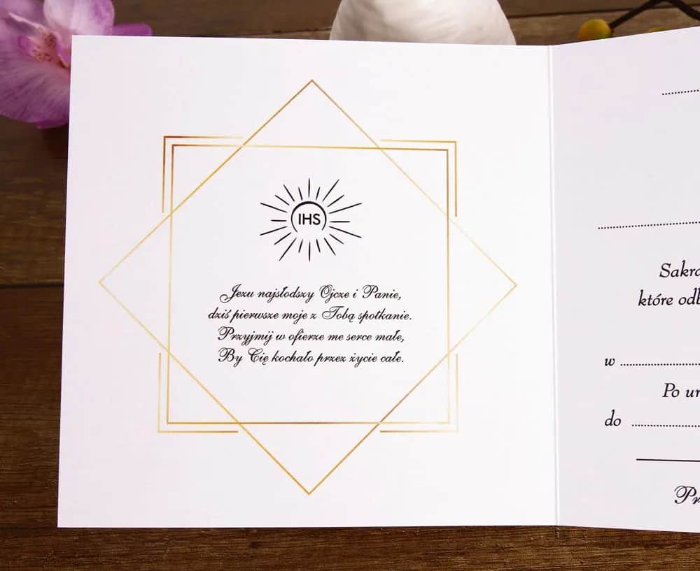 Zaproszenie na komunię dla chrzestnego: Podkreśl ich ważną rolę!