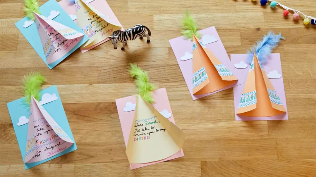 Zaproszenia urodzinowe dla dziewczynki: DIY, szablony, krok po kroku!